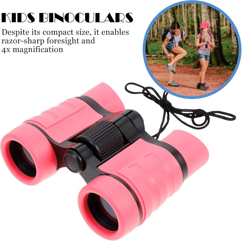klarako Children's Binoculars Powerful Binocular Compact Binocular Binoculars for Kids Binocular for Sightseeing Kids Binoculars Birding Binocular Mini Binocular Handle Non-Slip Plastic 4X - Image 2