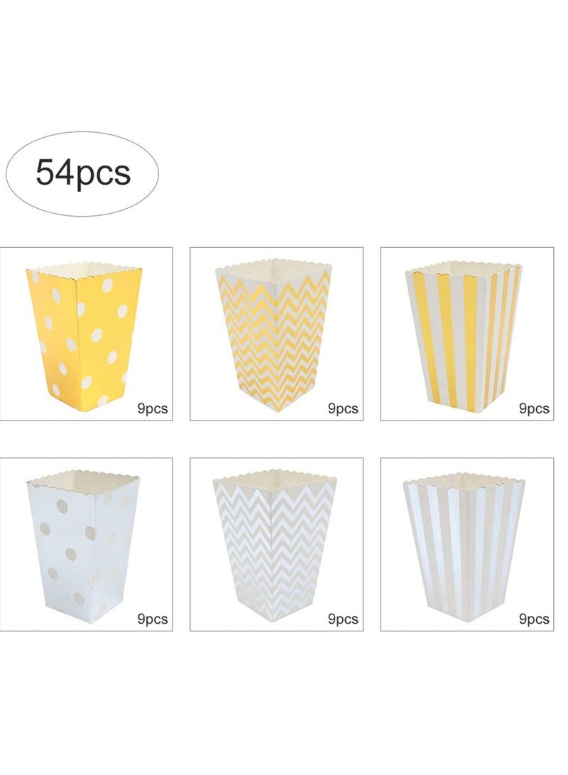 SYOSI Pack Of 54 Paper Popcorn Cardboard Candy Container for Birthday Theatre Themed Cinema Movie Nights Carnivals Party Food Boxes Bulk, Popcorn Bags Paper Candy Container - Image 4