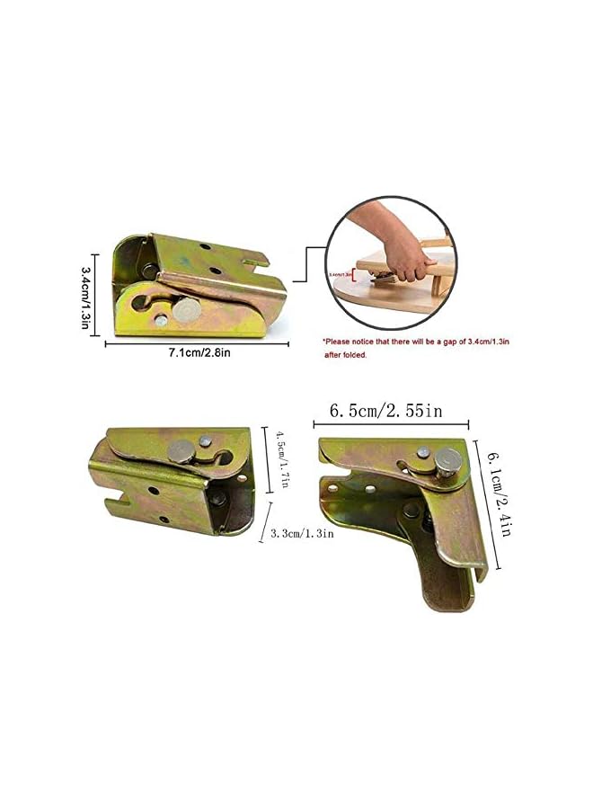 PROMASS promass 2 Pack Folding Bracket-Self-Locking Hinge-Leg Fittings and Angle Braces-for Folding Legs ， Folding Worktables ，Kitchen Folding Table Extensions ， Laundry Garage ，Boats ， Beds ， Tables ，  - Image 4