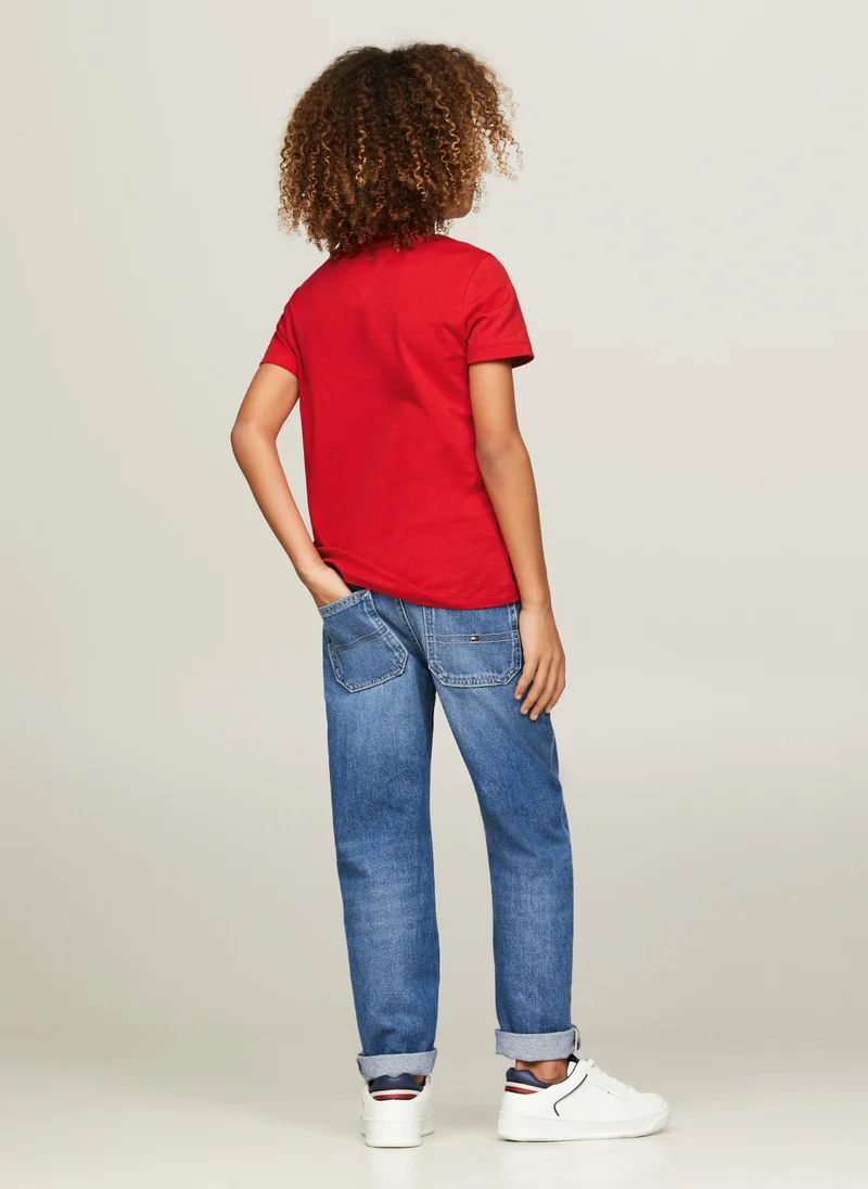 TOMMY HILFIGER Kids Text Print T-Shirt