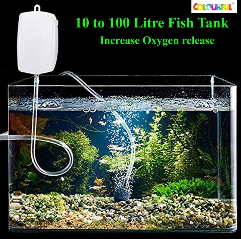 COLOURFUL® - Aquarium Silent Air Pump | Mini Aerator/Oxygen Pump for Aquarium Fish Tank or Pond | with Accessories (1Way - #290, Combo-1) - Image 5