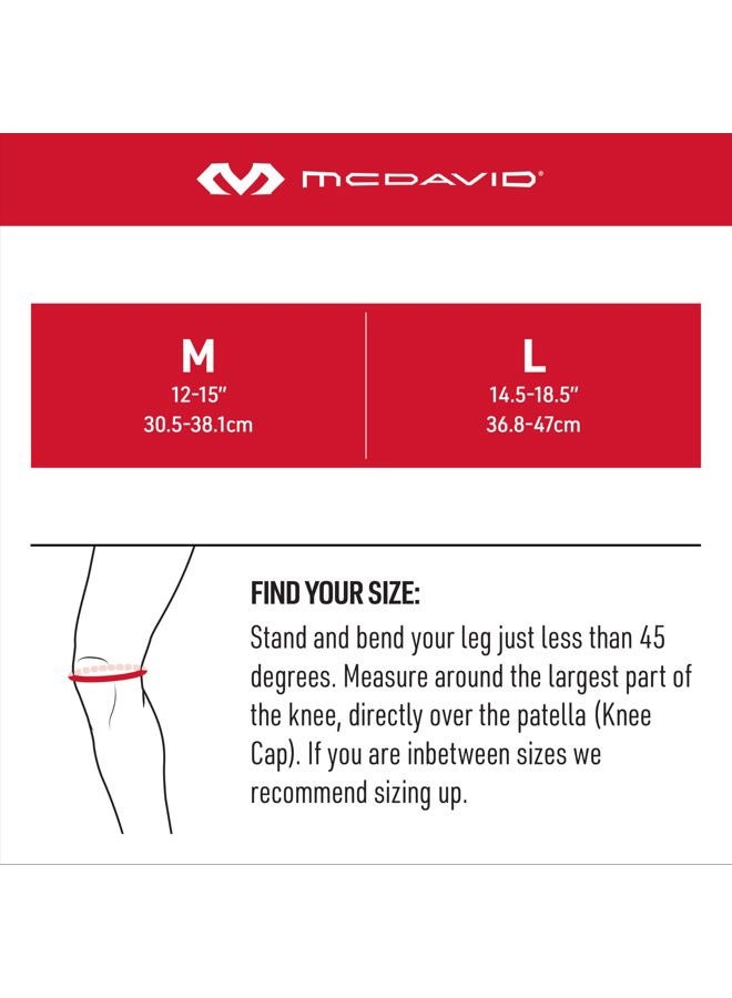 McDavid Knee Support Strap Band, Pain Relief, Patella Tendon Support, Tendonitis, Jumpers Knee Brace, Runners Knee, Adjustable for Men & Women, Black, Large - Image 2