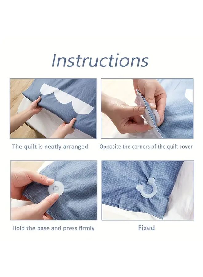 4 Pairs Quilt Fixer Safety Invisible Sheet Corner Buckles Shorten Curtains - Image 5