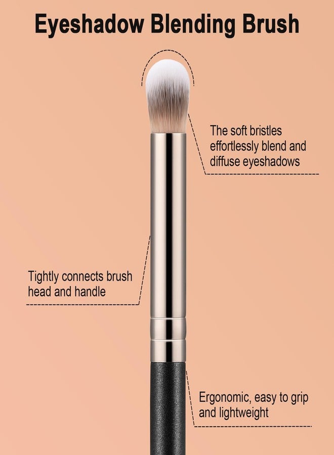 TEOYALL Eyeshadow Blending Brush, Soft Dense Synthetic Bristles Crease Brush For Powder Cream Contour Bronzer Concealer - Image 3