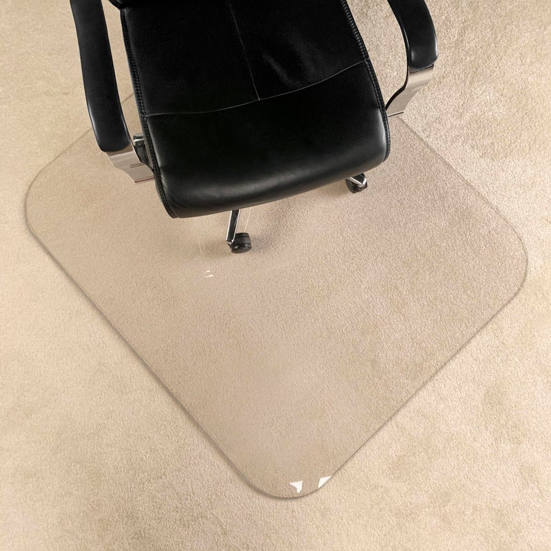 MuArts [Upgraded Version] Crystal Clear 1/5" Thick 54" x 32" Heavy Duty Hard Chair Mat, Can be Used on Carpet or Hard Floor - Image 3