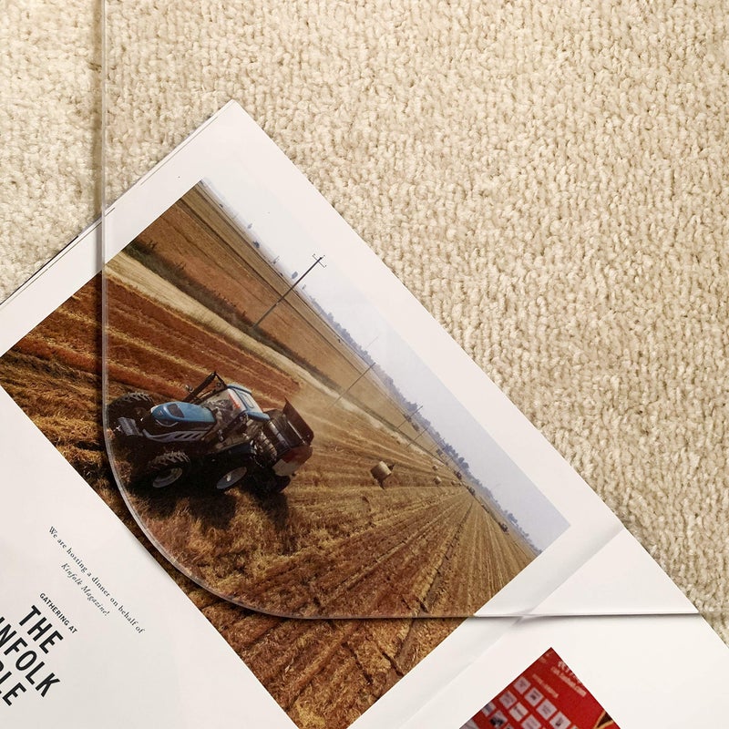 MuArts [Upgraded Version] Crystal Clear 1/5" Thick 54" x 32" Heavy Duty Hard Chair Mat, Can be Used on Carpet or Hard Floor - Image 4