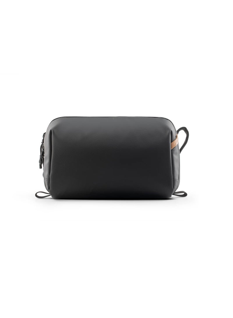 Wash Pouch Hanging Toiletry Bag for Men, Waterproof Dopp Kit Travel Makeup Bag Organizer for Toiletries & Cosmetics, Travel Hanging Toiletry Bag, Shaving Bag Waterproof Large Makeup Bag, Black - Image 1