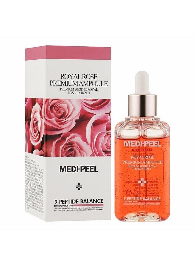 MEDI-PEEL Medi-Peel Royal Rose Premium Ampoule Face Moisturizing Serum With Rose Extract, 9 Peptide Balance, Korean Formula, Size 100ml, 3.38 Fl Oz (Pack Of 1)  - Image 2