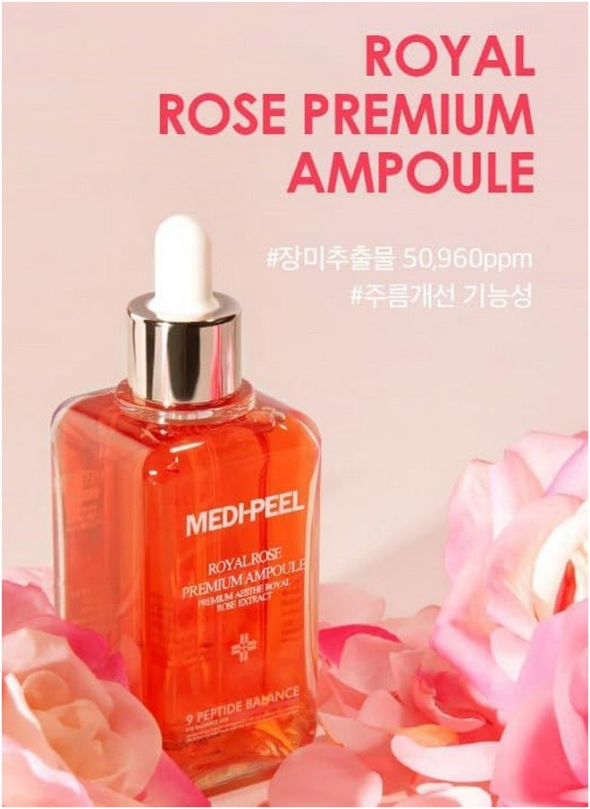 MEDI-PEEL Medi-Peel Royal Rose Premium Ampoule Face Moisturizing Serum With Rose Extract, 9 Peptide Balance, Korean Formula, Size 100ml, 3.38 Fl Oz (Pack Of 1)  - Image 4