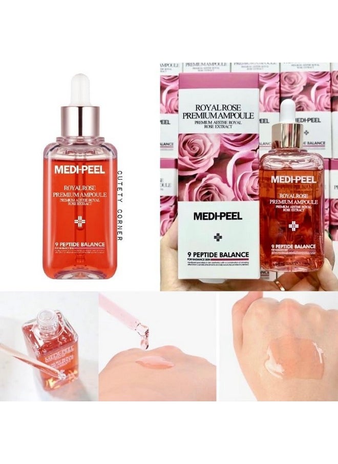 MEDI-PEEL Medi-Peel Royal Rose Premium Ampoule Face Moisturizing Serum With Rose Extract, 9 Peptide Balance, Korean Formula, Size 100ml, 3.38 Fl Oz (Pack Of 1)  - Image 3