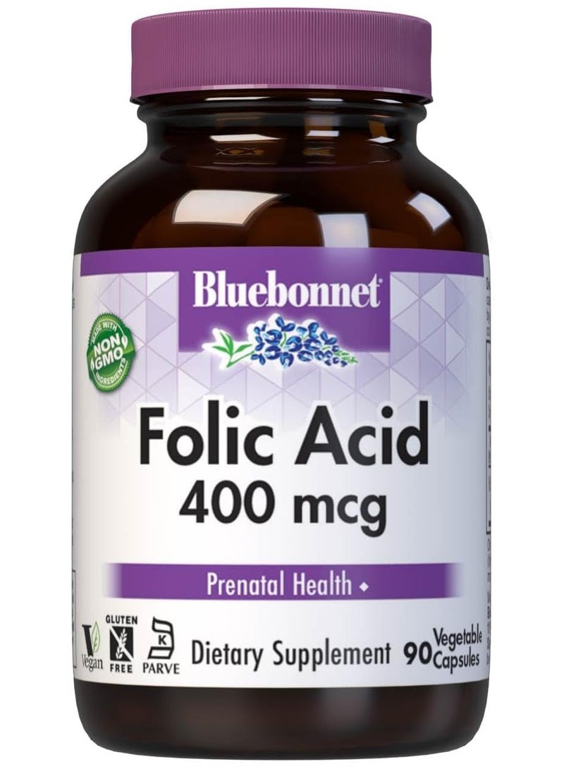 Bluebonnet Blue Bonnet 400 Mg Folic Acid, 90 Capsules