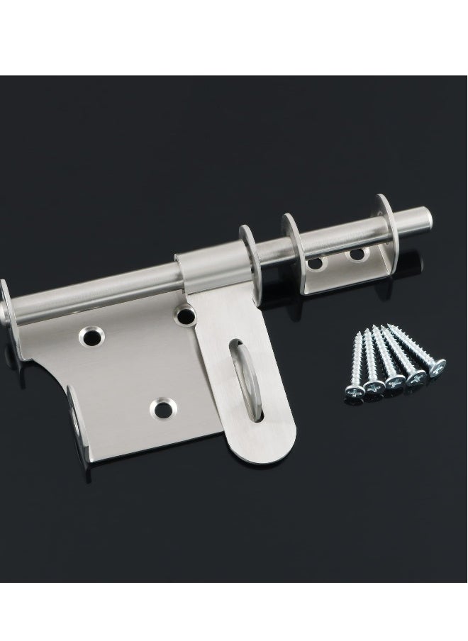 Generic Gate Latch Bolt Lock, Gate Locks for Wooden Gates Garden Shed Locks, 6-Inch Stainless Steel Brushed Finished  - Image 4