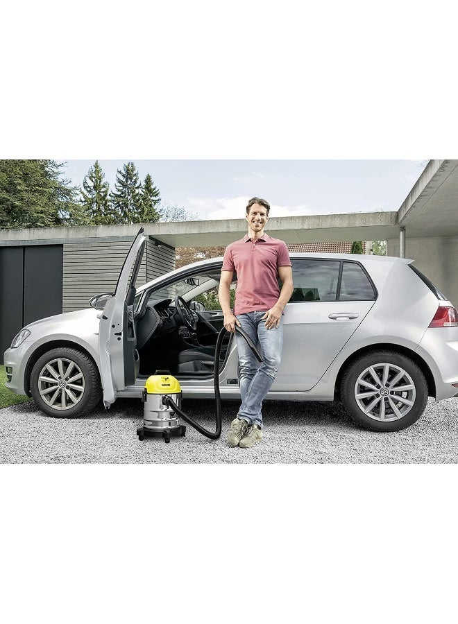 KARCHER WD 1 S Classic Multipurpose Wet and Dry Vacuum Cleaner – 1200W Utility Vacuum with 18L Stainless Steel Container, Blower Function, Foam & Paper Filter 1500 W 1.098-324.0 Multicolour - Image 5