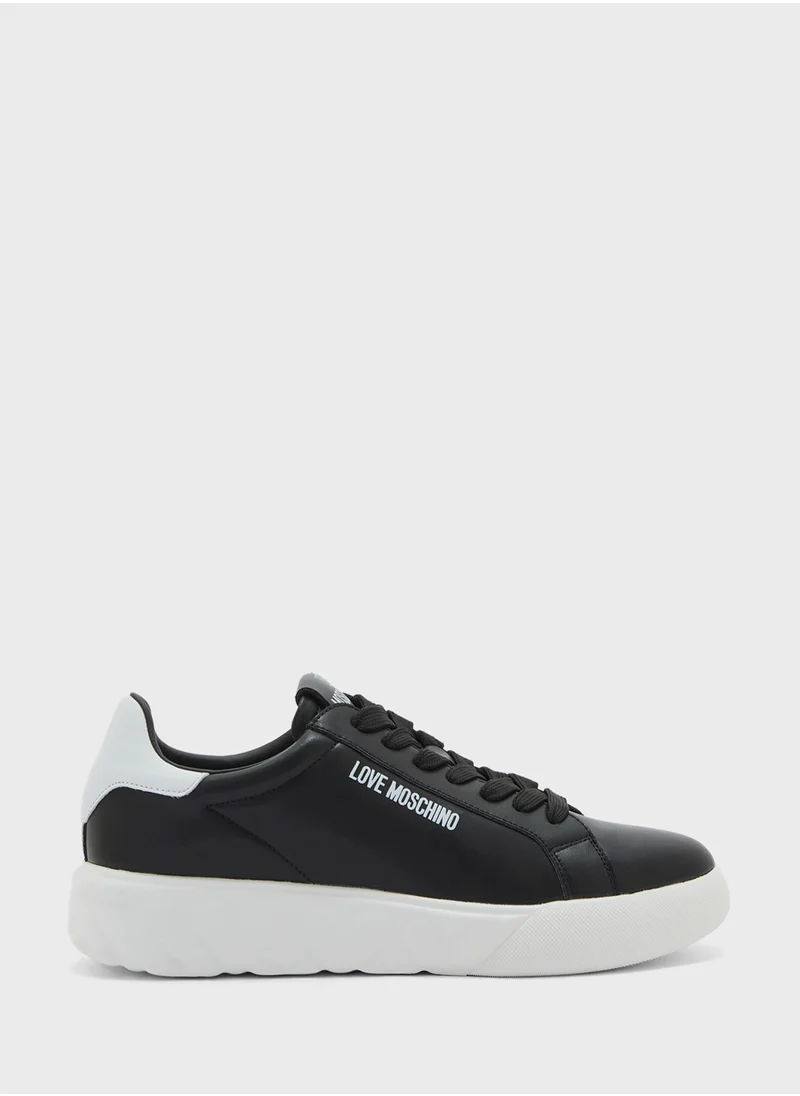 Love Moschino Lace Up Low Top Sneakers