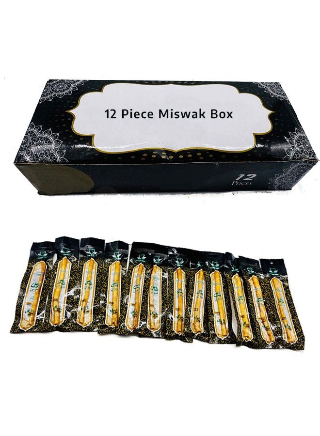12 Pieces Multicolor Prayer Caps + 1 Box Peelu Wood Miswak Sticks | Islamic Essentials Combo Gift Set for Men | Sunnah Oral & Worship Kit - Image 3