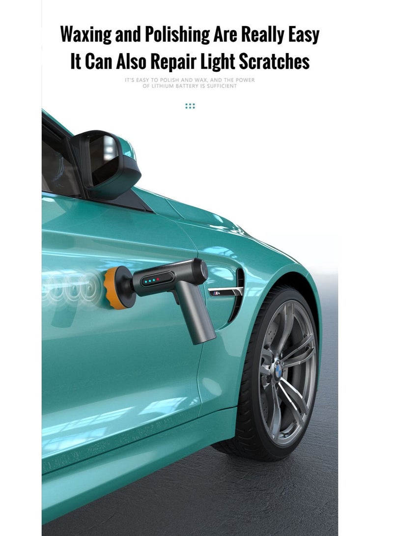 Generic Cordless Car Polisher 2000rpm Wireless Car Polishing Machine Electric Polishing Wax Tool 2000mAh Auto Polish Waxing Machine  - Image 2