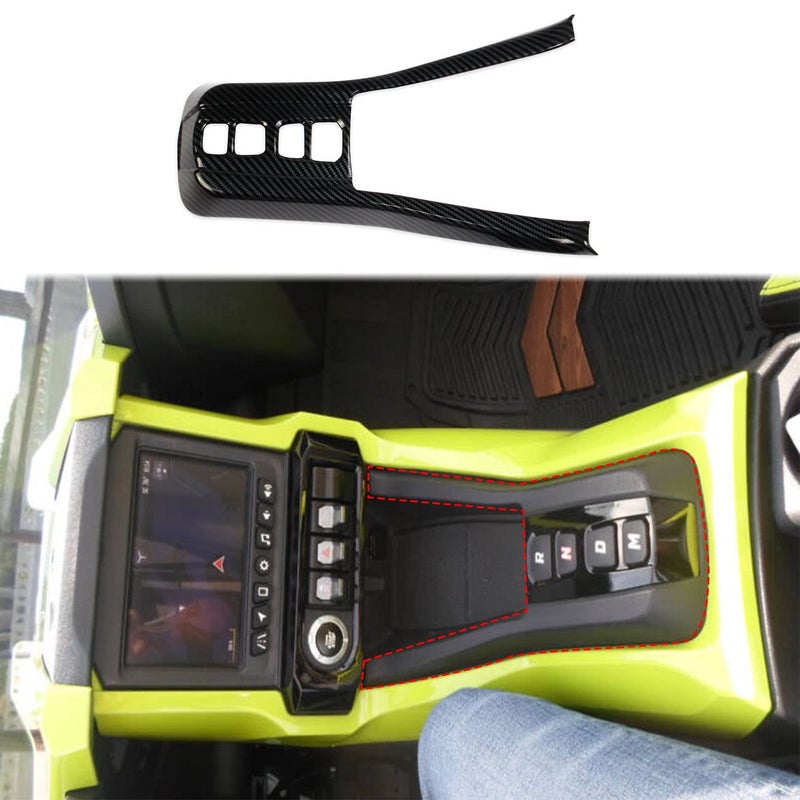 Fewshaw Carbon Fiber Central Control Gear Shift Panel Cover Trim Accessories for Polaris Slingshot 20202025 Automatic Gearwith M Gear