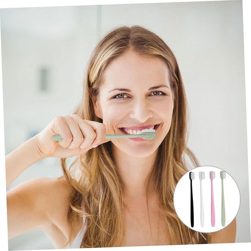 8 Pcs Soft Bristles Toothbrush For Adults Deep Cleaning Portable Travel Pack - Image 5