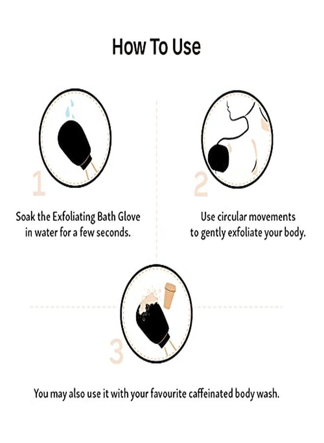 MCaffeine Exfoliating Bath Glove For Body Cleansing And Scrubbing ; Made Of 100% Natural Fibre ; Gentle On The Skin ; Sustainable Unisex ; Easy To Use  - Image 4