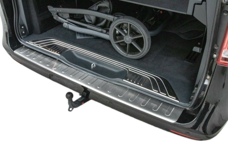 Generic Recambo Boot Sill Protector Matte Stainless Steel Compatible with Mercedes Vito W447, V-Class W447, Premium Quality  - Image 1