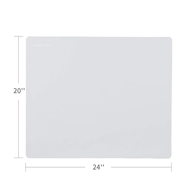 LONGFITE 24''x20'' Extra Large Silicone Baking Mat for Dough Rolling Pastry Fondant Mat Nonstick and Nonskid Heat Resistent, Countertop Protector, Dining Table Mat and Placemat (Extra Large Gray 2 Pack) - Image 1