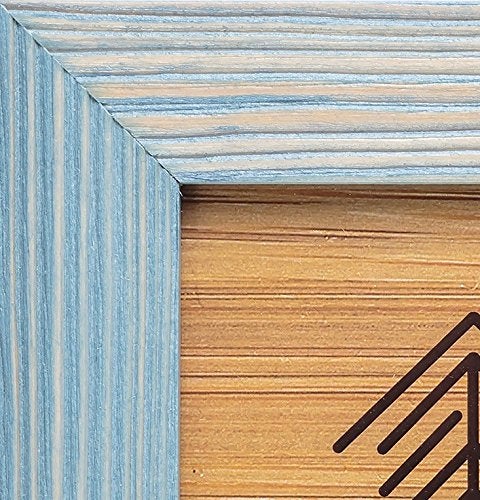 Woodside Rustic Wooden Picture Frame 11x14-100% Natural Solid Eco Distressed Wood for Wall Mounting Photo Frame - Blue - Image 3
