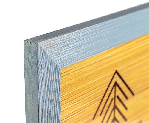 Woodside Rustic Wooden Picture Frame 11x14-100% Natural Solid Eco Distressed Wood for Wall Mounting Photo Frame - Blue - Image 4