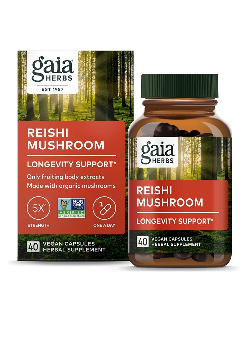 GAIA Herbs Reishi Mushroom Helps Maintain a Healthy Immune System and Supports Heart Health