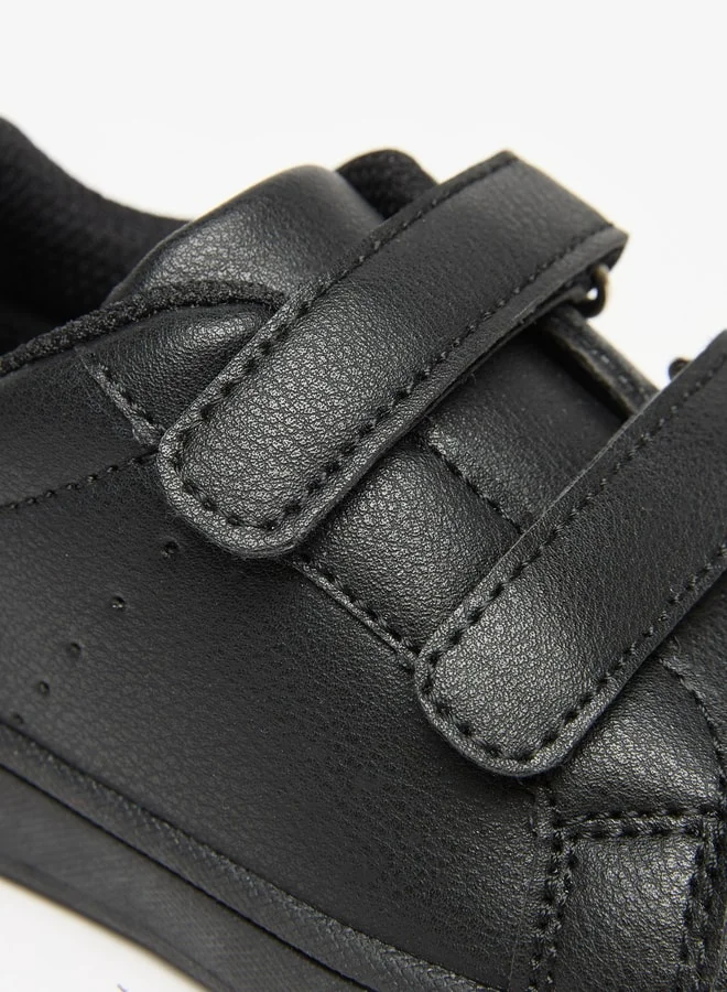 ال بي ال من شو اكسبرس Boys Panelled School Shoes With Hook And Loop Closure