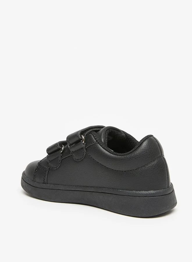 ال بي ال من شو اكسبرس Boys Panelled School Shoes With Hook And Loop Closure