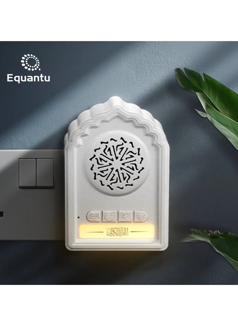 Equantu QB812 Quran Wall Plug Speaker – Islamic Decoration Audio Player with Full Quran Recitation, Zikir & Duas, Built-In Powerful Speaker for Home, Mosque & Office – Compact Muslim Wall-Mounted Player  - Image 5