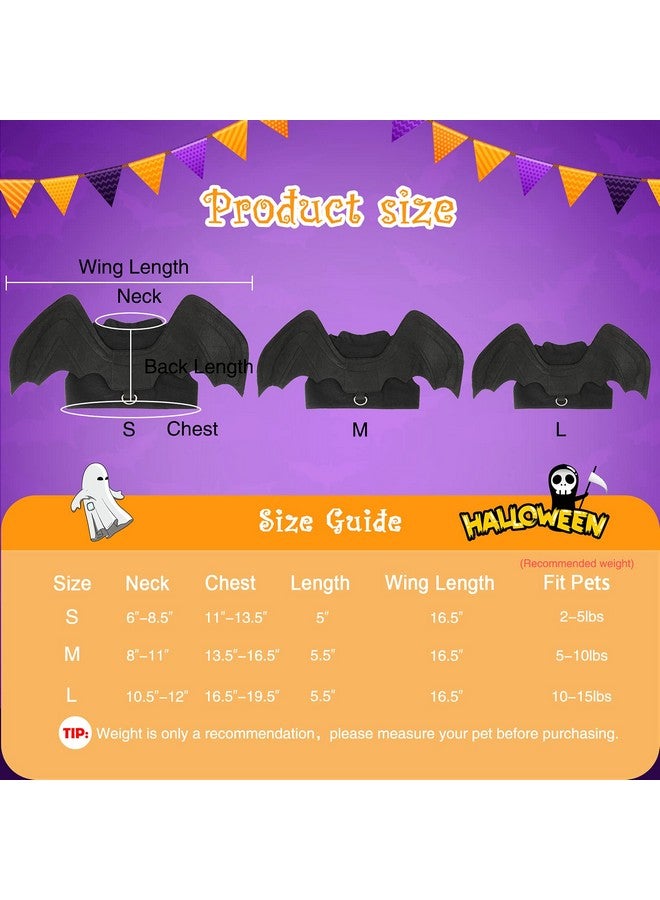 RYPET Dog Halloween Costume - Halloween Bat Wings Pet Costumes for Dogs Cats Halloween Party Medium - Image 2