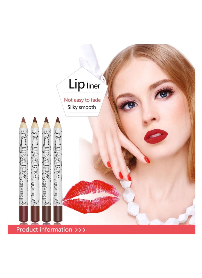 Excefore 12 Colors Matte Lip Liner Pencil Set, Long Lasting Fade Resistant Lip Pencil, Professional Lip Liner Set, Firm yet Smooth, Contour and Line with Ease  - Image 2