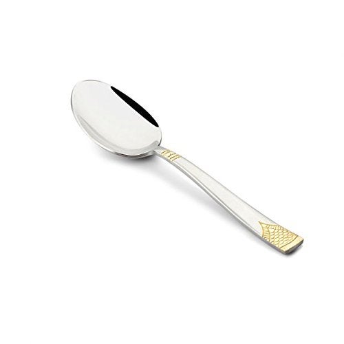 FnS August Stainless Steel 24 Karat Gold Plated Serving Spoon for Dining Table and Kitchen (1 Serving Spoon) - Image 1