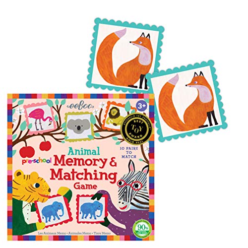 eeBoo: Pre-School Animal Memory and Matching Game, 10 Pairs to Match, Developmental and Educational, Sturdy and Thick Tiles, For Ages 3 and up - Image 2