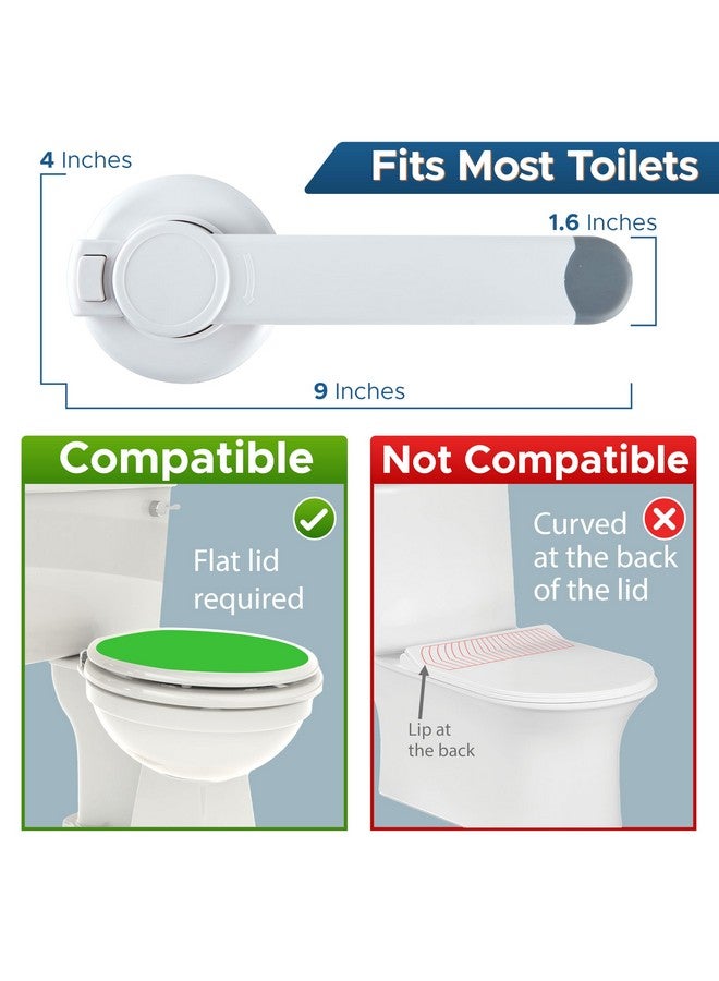Wappa Baby T Lock By Wappa Baby - 9"L X 4"W - Ideal Baby Proof Toilet Lid Lock - No Tools Needed Easy Installation With 3M Adhesive - Top Safety Toilet Seat Lock - Fits Most Toilets - White (1 Pack) - Image 3