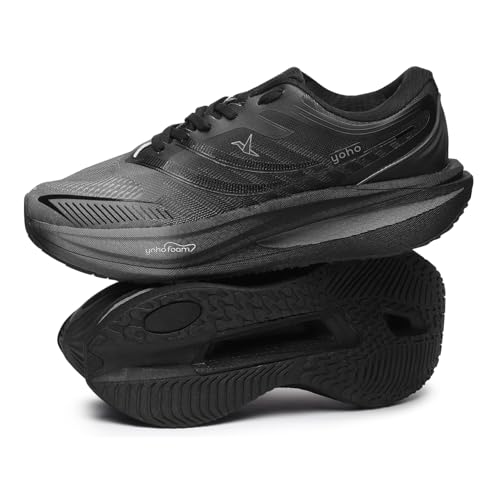 YOHO Catapult CarbonBurst™ Sports Shoes with Laces for Men| Running,Jogging,Athletic & Gym| Cushioned Insoles,Breathable Upper & Phylon Sole for Shock Absorption Sneakers for Man | Dark Roast -UK 9 - Image 1