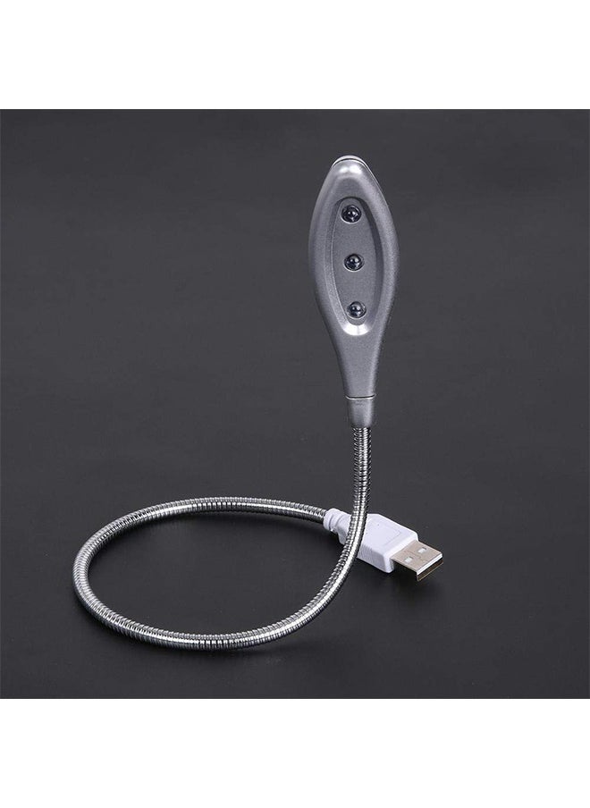 أدوات USB الإبداعية المحمولة عالية السطوع  مصباح القراءة مرنةو معقوفة USB مصباح القراءة مع 3 أضواء LED