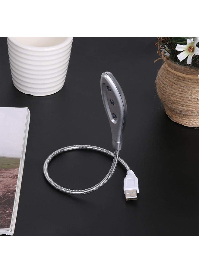 أدوات USB الإبداعية المحمولة عالية السطوع  مصباح القراءة مرنةو معقوفة USB مصباح القراءة مع 3 أضواء LED
