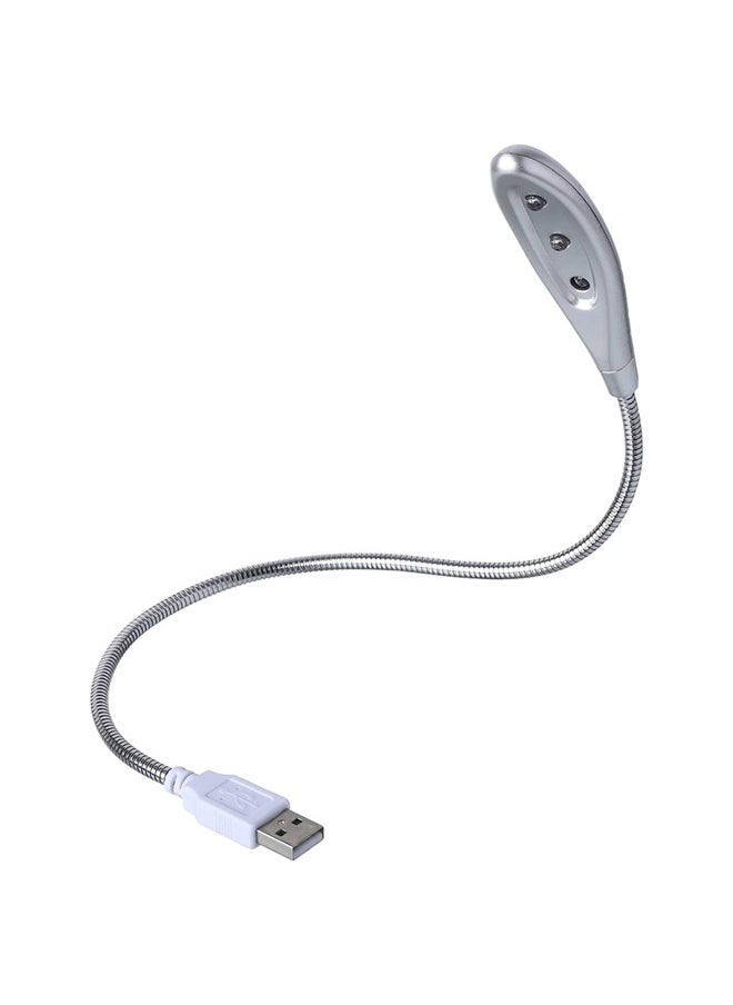 أدوات USB الإبداعية المحمولة عالية السطوع  مصباح القراءة مرنةو معقوفة USB مصباح القراءة مع 3 أضواء LED