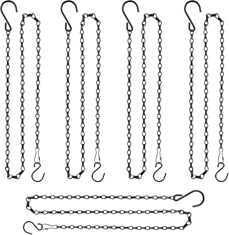 Tim Tim Agro Hanging Chains for Planters Bird Feeders, 5 Pack 35 Inches Black Hanging Baskets Chain Sets for Outdoor/Indoor Lanterns Billboards Chalkboards Wind Chimes and Decorative - Image 1