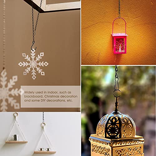 Tim Tim Agro Hanging Chains for Planters Bird Feeders, 5 Pack 35 Inches Black Hanging Baskets Chain Sets for Outdoor/Indoor Lanterns Billboards Chalkboards Wind Chimes and Decorative - Image 5