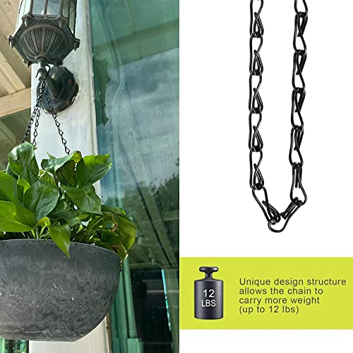 Tim Tim Agro Hanging Chains for Planters Bird Feeders, 5 Pack 35 Inches Black Hanging Baskets Chain Sets for Outdoor/Indoor Lanterns Billboards Chalkboards Wind Chimes and Decorative - Image 4