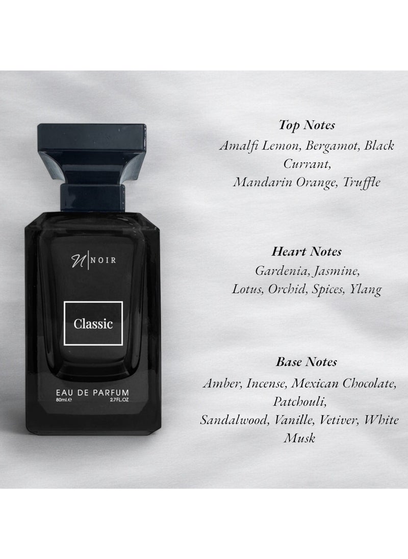 noir Classic Eau de Parfum for Men – Bold, Long-Lasting Fragrance with Truffle, Cacao & Spices – 80ml  - Image 3