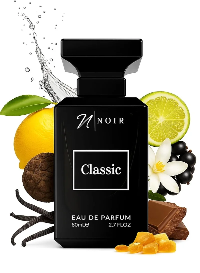 نوير عطر أو دو برفوم كلاسيكي للرجال - عطر جريء يدوم طويلاً برائحة الكمأة والكاكاو والتوابل - 80 مل
