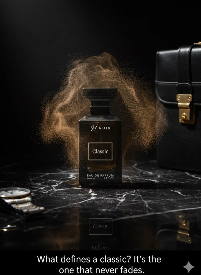 Noir Classic Classic EDP Perfume for Men, Exotic Florals, Citrus, and Warm Woody notes, Crafted for Sophistication and Everyday luxury, Long Lasting Men’s Perfume, 80ml for Men | Best Price UAE
