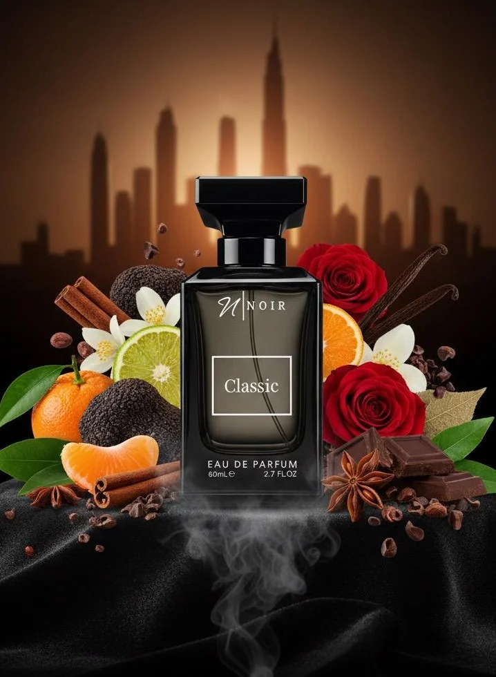 Noir Classic Classic EDP Perfume for Men, Exotic Florals, Citrus, and Warm Woody notes, Crafted for Sophistication and Everyday luxury, Long Lasting Men’s Perfume, 80ml for Men | Best Price UAE