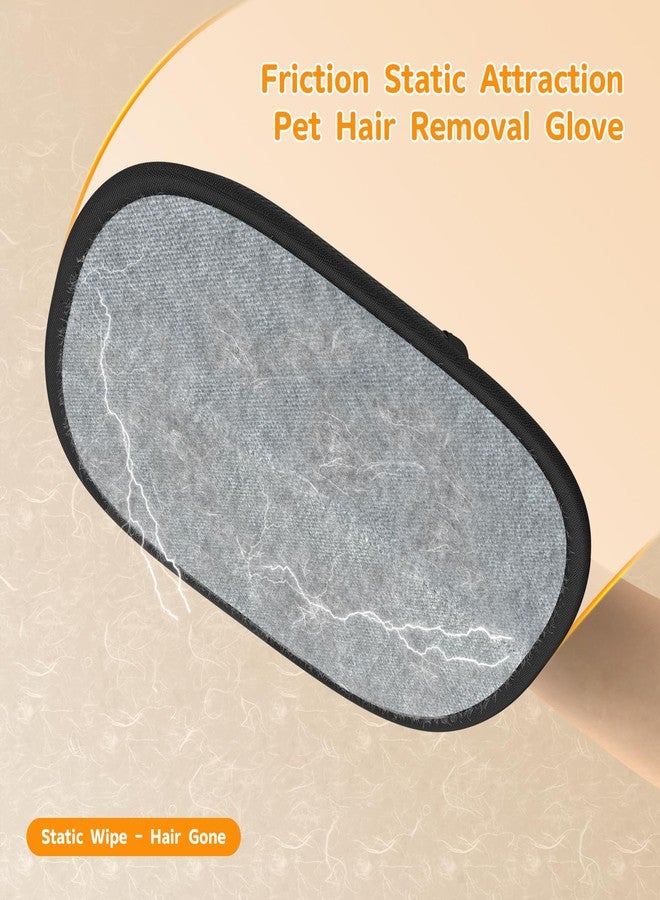 مزيل شعر الحيوانات الأليفة من أوليوهودا - قفاز إزالة شعر الحيوانات الأليفة الجديد بتقنية الفرشاة السحرية الكهروستاتيكية لعام 2025، أداة قابلة لإعادة الاستخدام لإزالة شعر القطط والكلاب من الملابس والأرائك والأثاث والسجاد ومقاعد السيارات، قفاز للعناية بالقطط، قطعة واحدة - Image 2