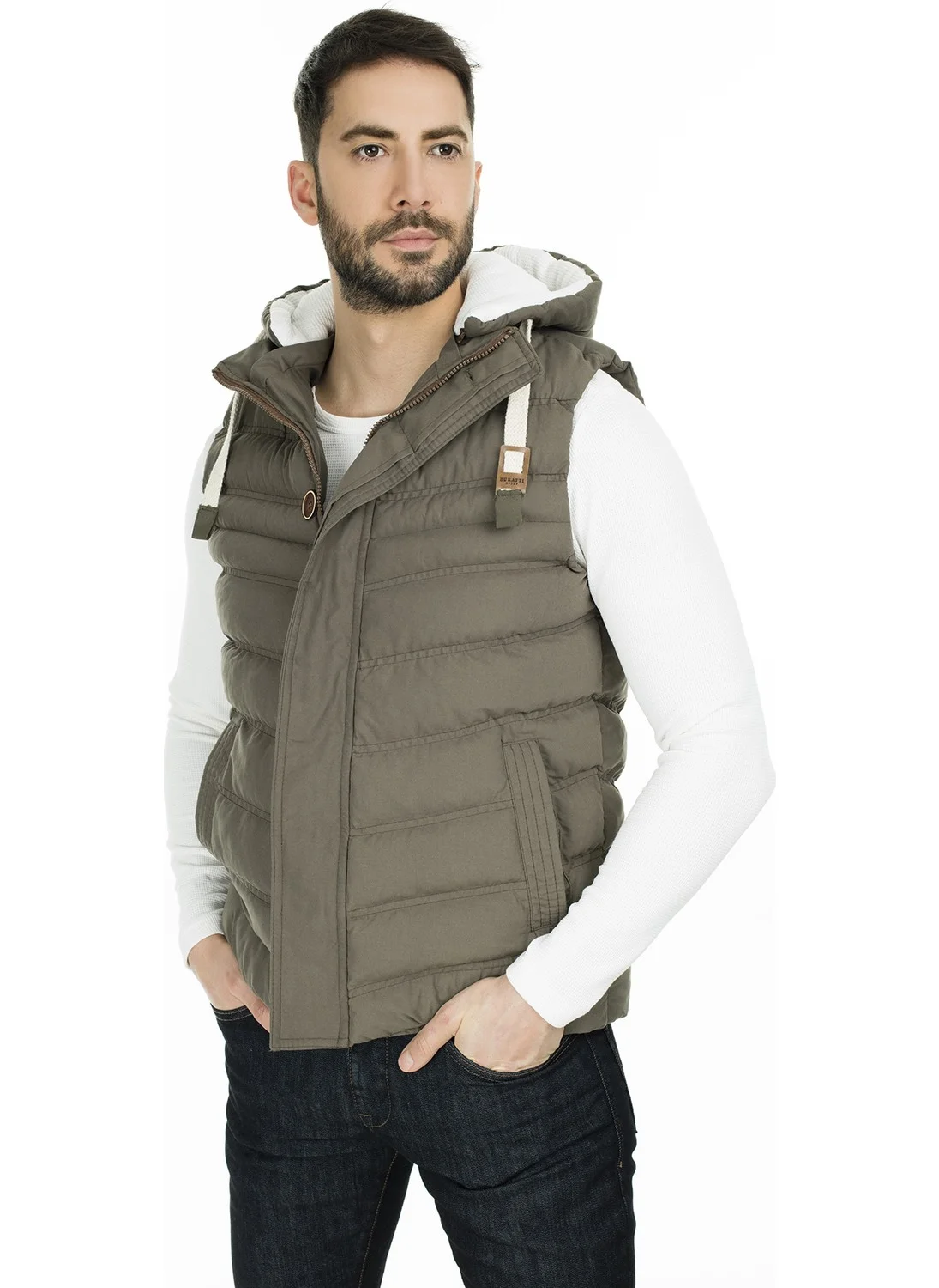 Buratti Hooded Slim Fit Vest Men's VEST 556B5618