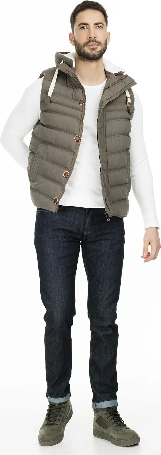 Buratti Hooded Slim Fit Vest Men's VEST 556B5618